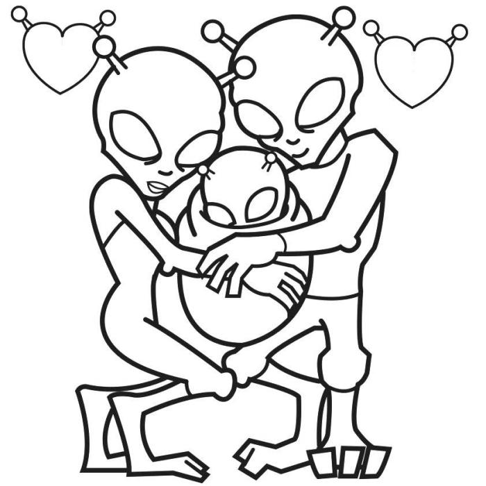 Alien animals coloring pages