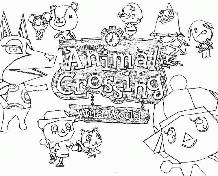 Animal crossing halloween coloring pages