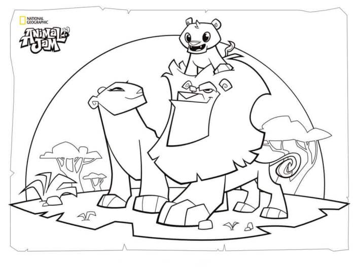 Free Coloring Pages Animal Jam A Comprehensive Guide