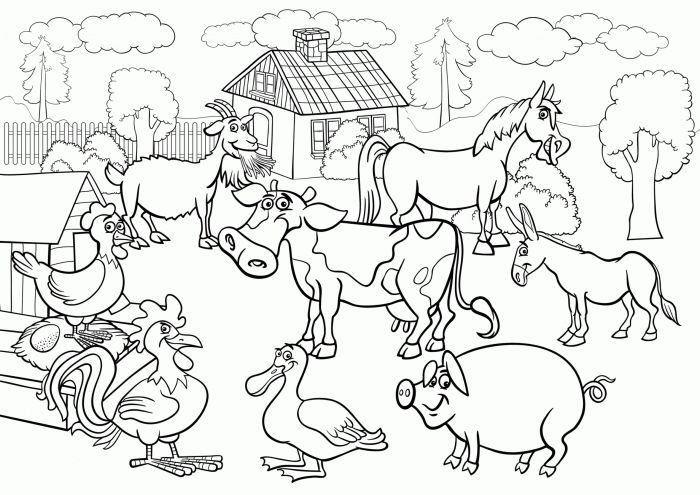 Farm Animal Coloring Pages Preschool Fun & Learning