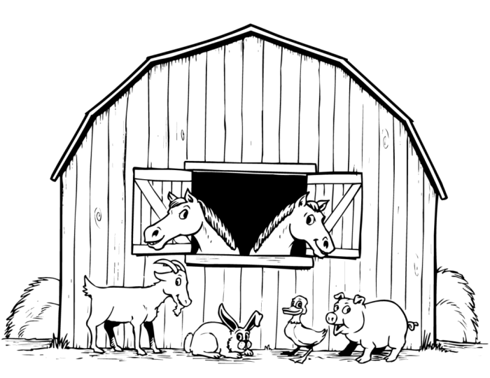 Free Farm Animal Coloring Pages for Kids