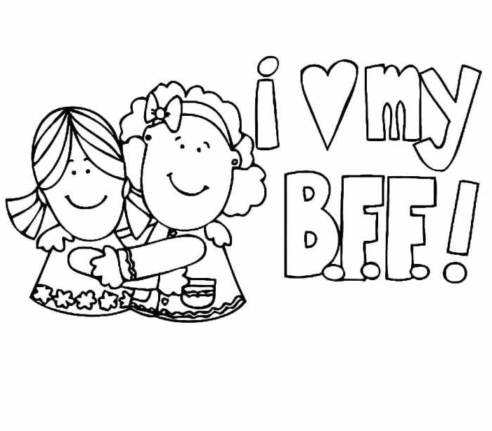 Animation bff coloring pages