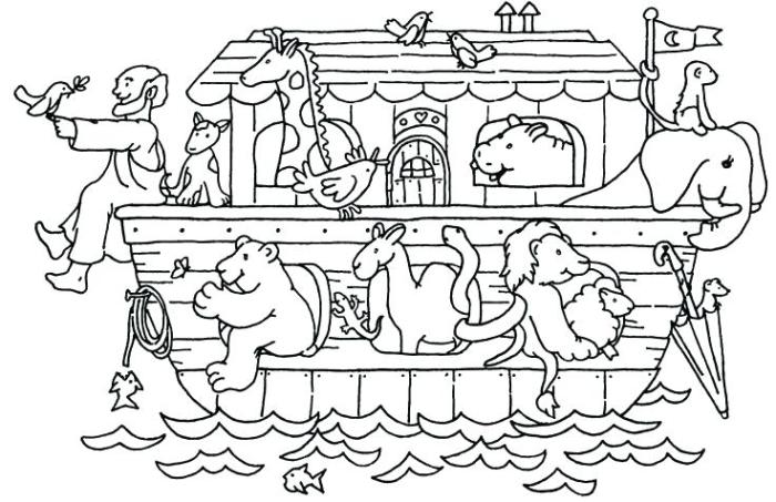 Animals on the ark coloring pages