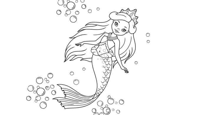 Anima mermaid girls coloring pictures