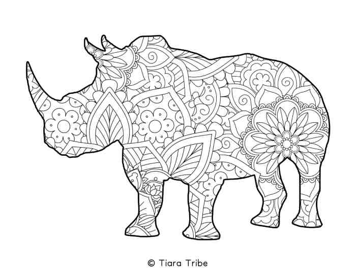 Printable Mandala Animal Coloring Pages