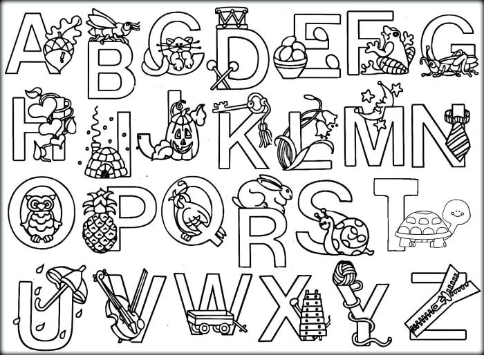 Animals with letter b coloring pages