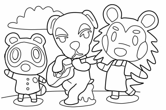 Animal crossing halloween coloring pages