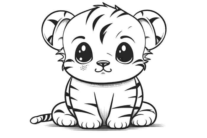 Animals chibi coloring pages