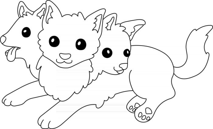 Cerberus Fox Animal Coloring Pages