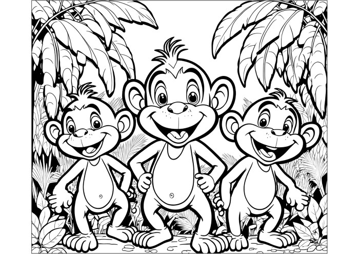 Animal alphabet monkey coloring pages printable