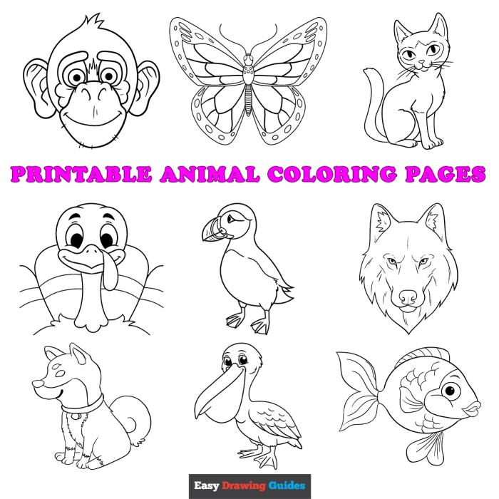 Animal craft coloring pages