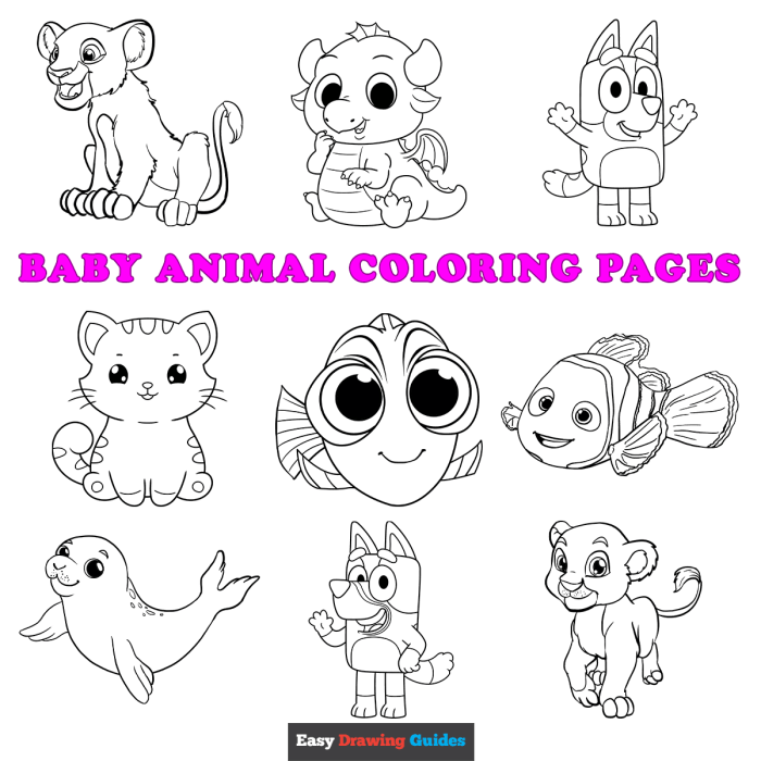 Animal cute printable coloring pages