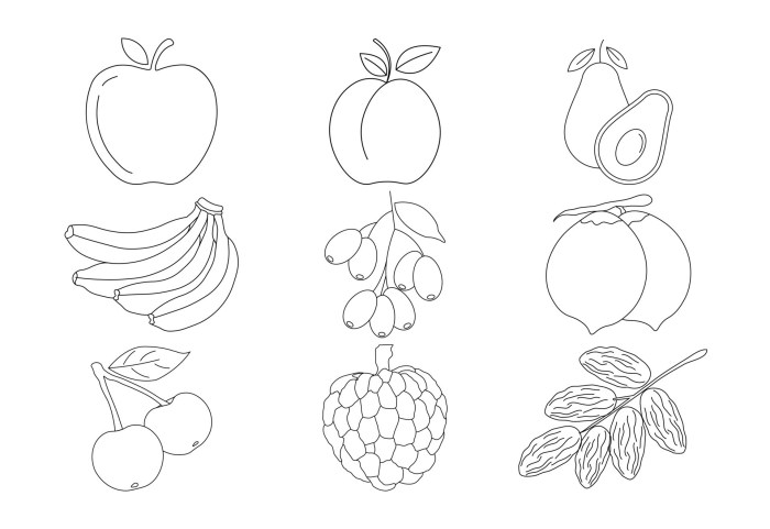 Animated fruit coloring fruit