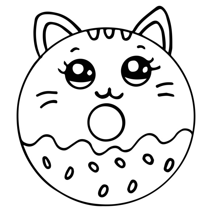 Animal donut coloring pages