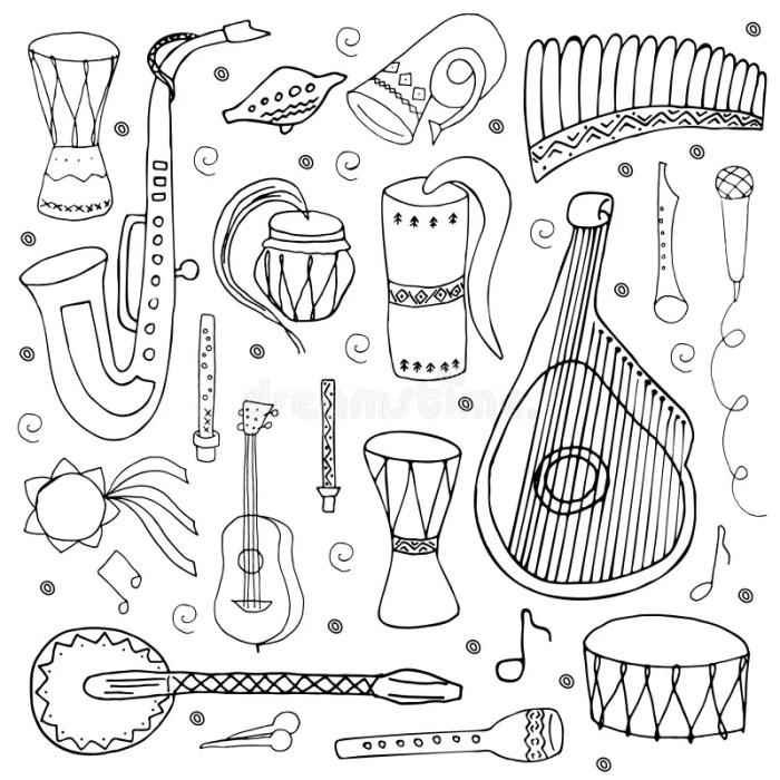 Animated musical instrument for coloring