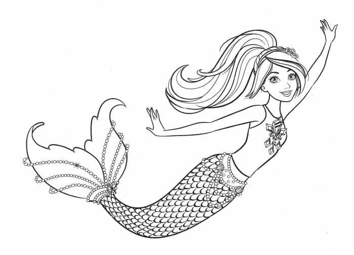 Anima mermaid girls coloring pictures