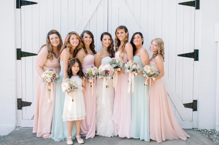 Pastel dresses for wedding