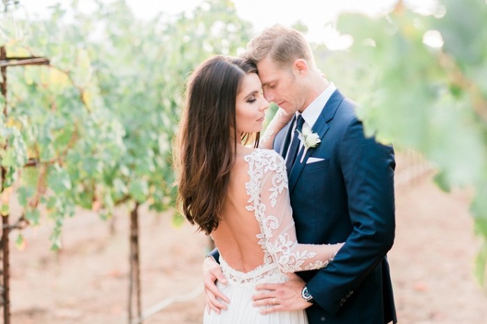 Open back lace wedding dress