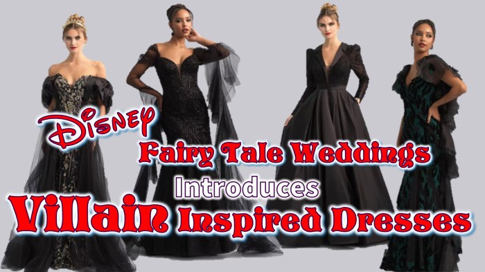 Disney villain wedding dresses