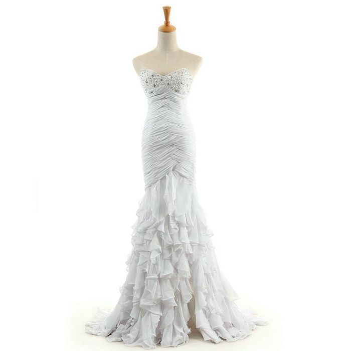 White dresses for wedding reception