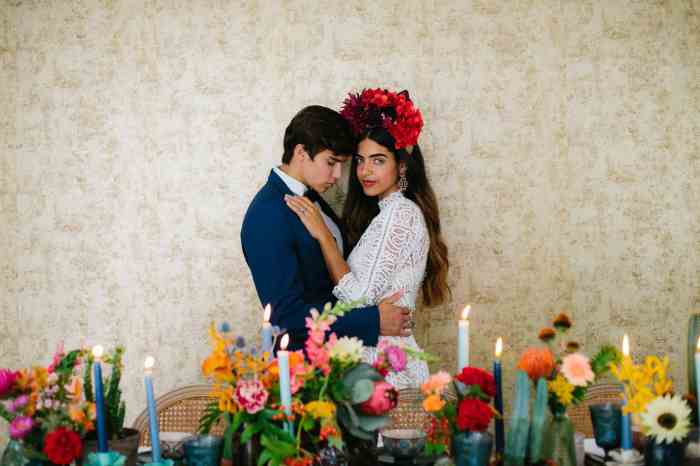 Kahlo frida wedding inspired colorful editorial bold paintings her weddingomania