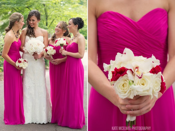 Fuchsia wedding guest dress