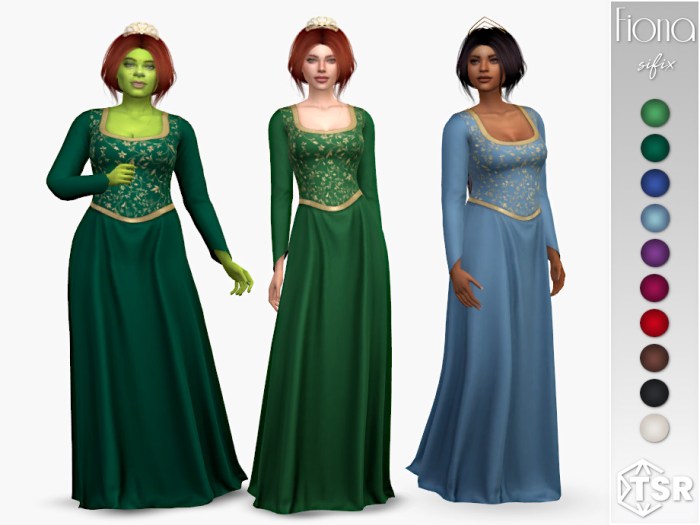 Fiona shrek wedding dress